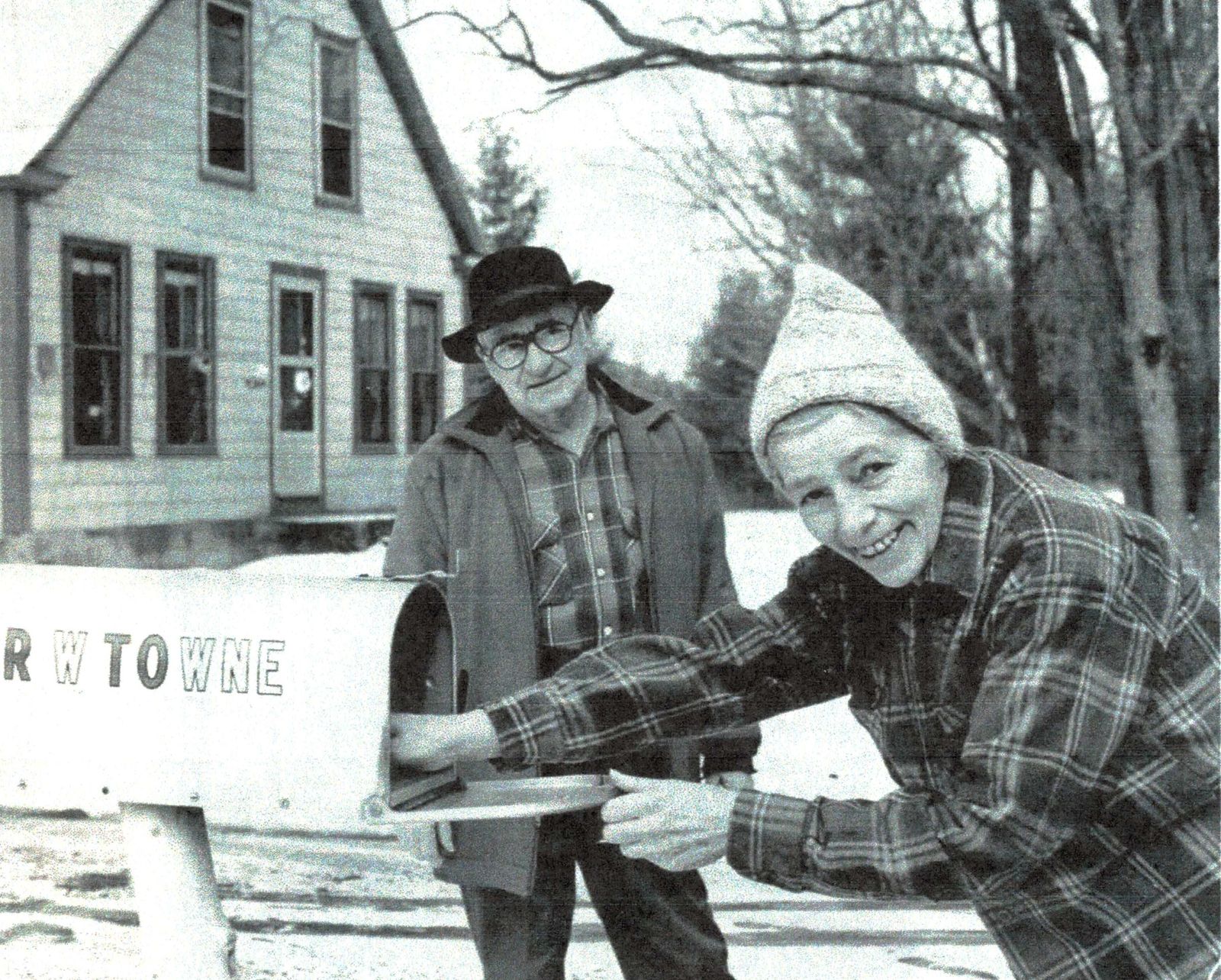 Russ and Ruth Towne at their house in Easton
